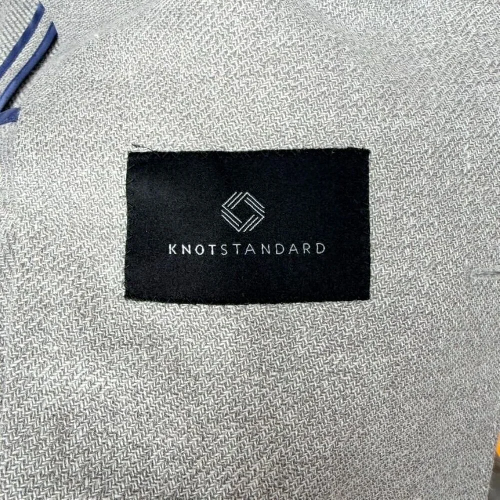 Knot Standard Grey Linen blend – Tailored Sport Coat Size 39 or 40
